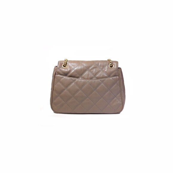 Tory Burch Quilted Taupe/Brown Shoulder Bag - Picture 3 of 9